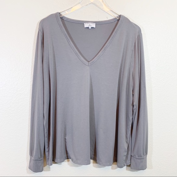 J. Crew Tops - Universal Standard for J Crew v neck gray pullover